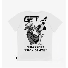 Футболка GFT Philosophy Fuck Death white/grey