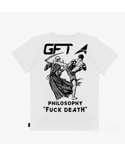 Футболка GFT Philosophy Fuck Death white/grey