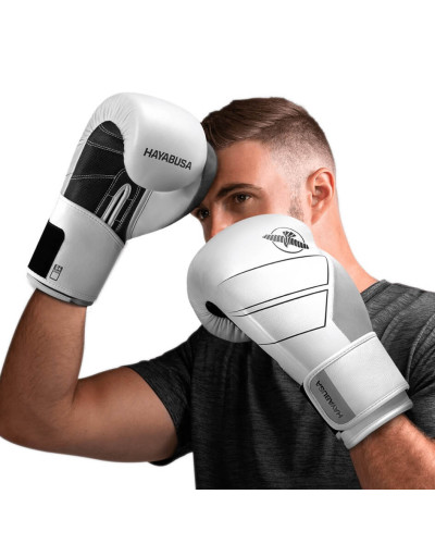 БОКСЕРСКИЕ ПЕРЧАТКИ HAYABUSA S4 LEATHER BOXING GLOVES WHITE