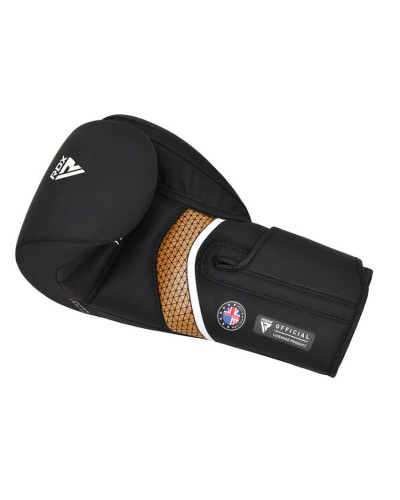 Боксерские перчатки RDX T17 Aura Black Gold 