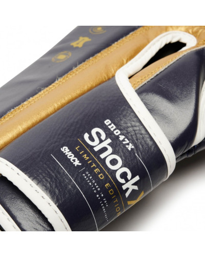 Боксерские перчатки Leone Shock X Blue 
