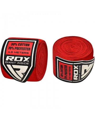 БИНТЫ БОКСЕРСКИЕ RDX FIBRA RED 4.5M