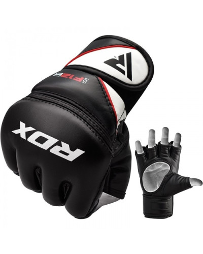 ПЕРЧАТКИ ММА RDX REX LEATHER BLACK