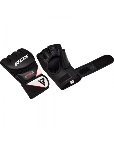 ПЕРЧАТКИ ММА RDX REX LEATHER BLACK
