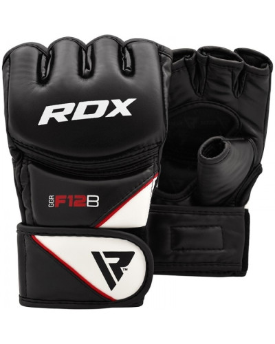 ПЕРЧАТКИ ММА RDX REX LEATHER BLACK
