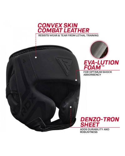 Боксерский шлем RDX T15 Matte Black Боксерский шлем RDX T15 Matte Black