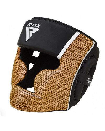 Боксерский шлем RDX T17 Aura Black Gold Боксерский шлем RDX T17 Aura Black Gold