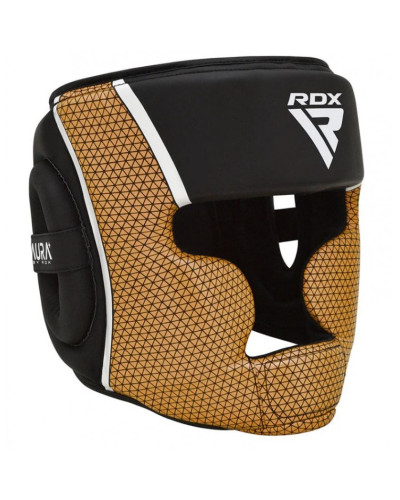Боксерский шлем RDX T17 Aura Black Gold