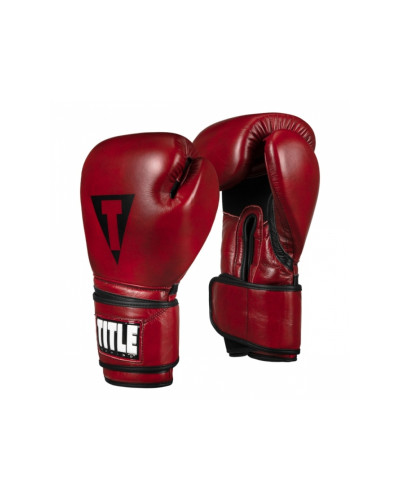 Тренеровочные Перчатки TITLE Blood Red Leather Sparring Gloves