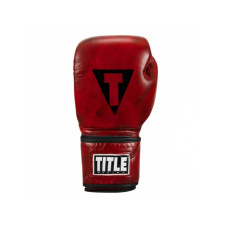 Рукавички тренувальні TITLE Blood Red Leather Sparring Gloves
