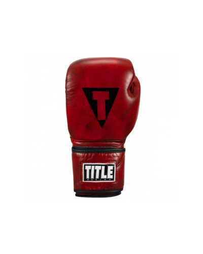 Тренеровочные Перчатки TITLE Blood Red Leather Sparring Gloves