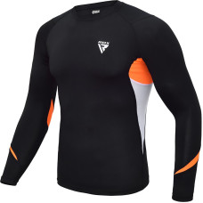 Рашгард RDX Lycra orange  с длинным рукавом