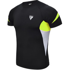 Рашгард RDX Lycra green с коротким рукавом