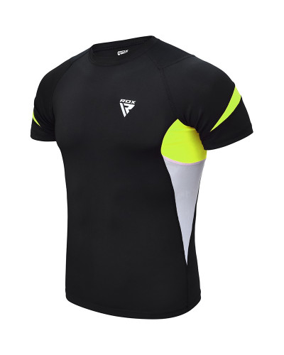 Рашгард RDX Lycra green с коротким рукавом