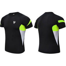 Рашгард RDX Lycra green с коротким рукавом