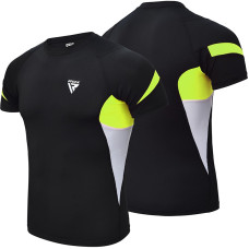 Рашгард RDX Lycra green с коротким рукавом