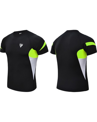 Рашгард RDX Lycra green с коротким рукавом