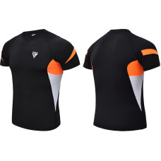 Рашгард RDX lycra orange с коротким рукавом