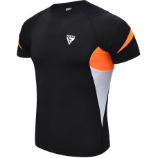 Рашгард RDX lycra orange с коротким рукавом