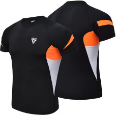 Рашгард RDX lycra orange с коротким рукавом